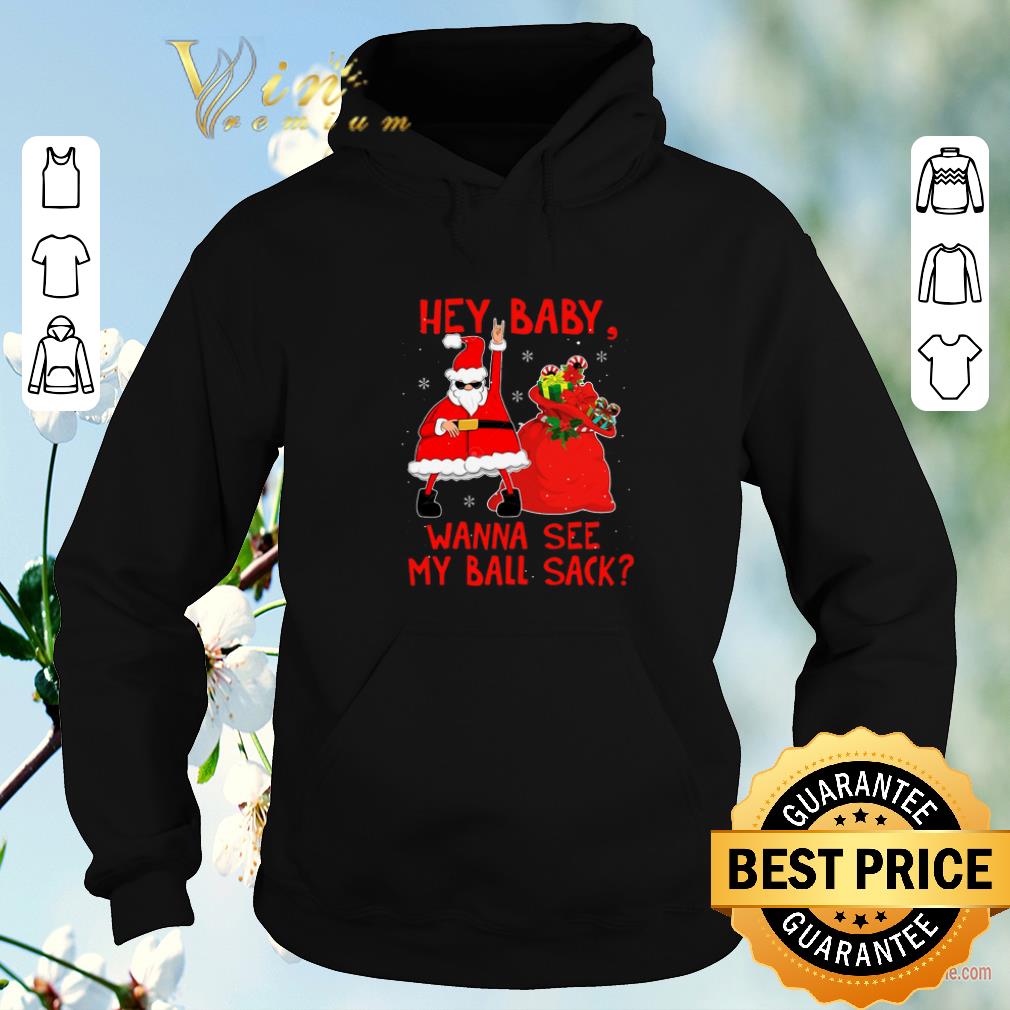 Hot Santa Hey baby wanna see my ball sack Christmas shirt sweater Hot Santa Hey baby wanna see my ball sack Christmas shirt sweater 4 - Hot Santa Hey baby wanna see my ball sack Christmas shirt sweater