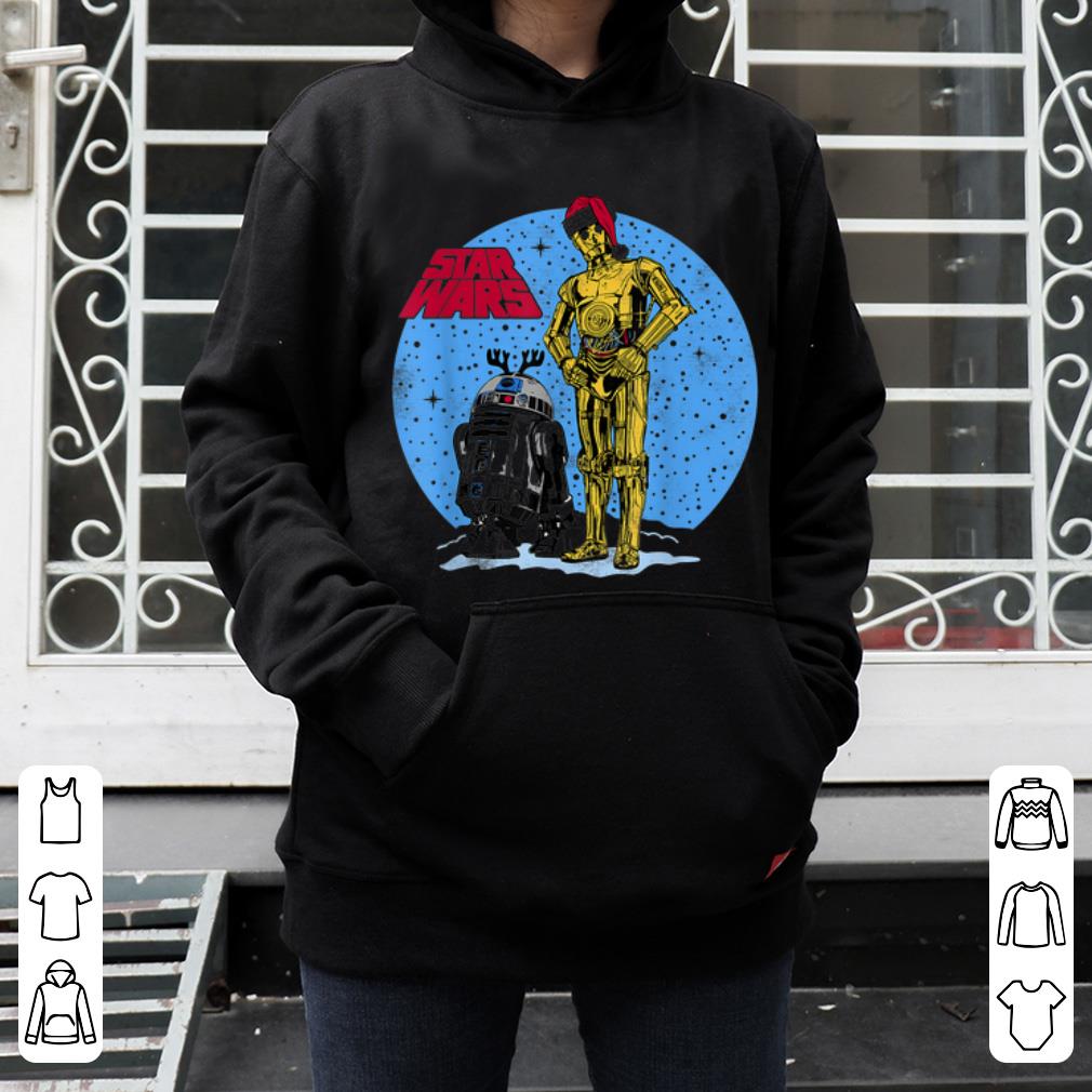 Hot Star Wars R2 D2 C 3PO Snowy Christmas Portrait shirt 4 - Hot Star Wars R2-D2 & C-3PO Snowy Christmas Portrait shirt