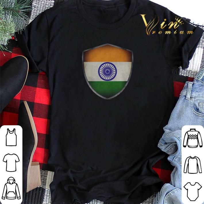 India Flag and Starry Nights Shield shirt sweater 2 - India Flag and Starry Nights Shield shirt sweater
