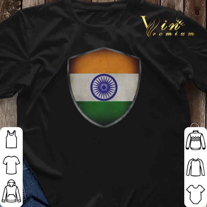 India Flag and Starry Nights Shield shirt sweater 3 - India Flag and Starry Nights Shield shirt sweater