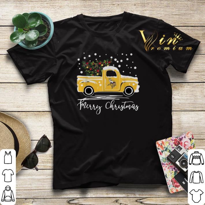 Minnesota Vikings truck Merry Christmas shirt sweater 4 - Minnesota Vikings truck Merry Christmas shirt sweater