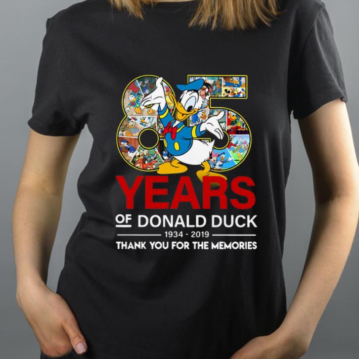 Nice 85 Years Of Donald Duck 1934 2019 Thank You For The Memories shirt 4 - Nice 85 Years Of Donald Duck 1934-2019 Thank You For The Memories shirt