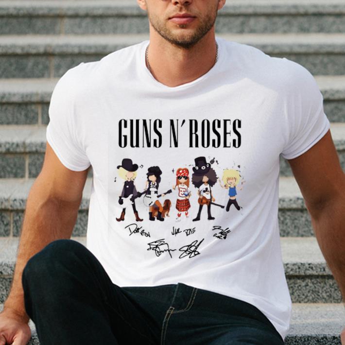 Nice Guns N Roses Cartoon Member Signatures shirt 4 - Nice Guns N Roses Cartoon Member Signatures shirt