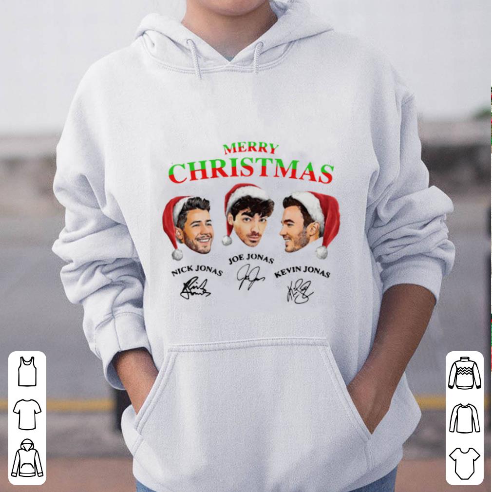 Nice Merry Christmas Nick Jonas Joe Jonas Kenvin Jonas Signatures shirt 4 - Nice Merry Christmas Nick Jonas Joe Jonas Kenvin Jonas Signatures shirt