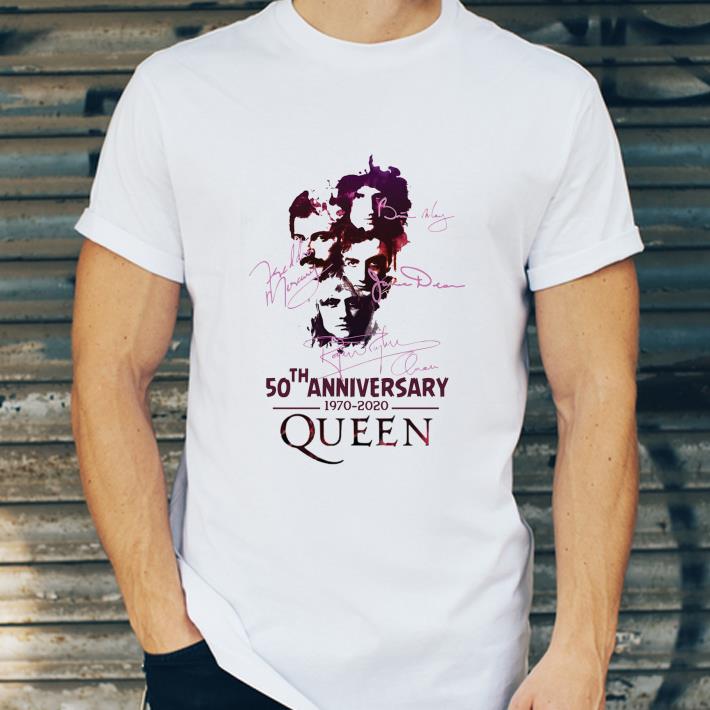 Nice Queen 50th Anniversary 1970 2020 Signatures shirt 4 - Nice Queen 50th Anniversary 1970 2020 Signatures shirt