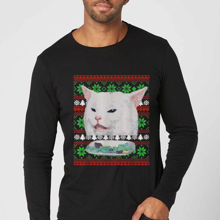 Official Cat Woman Yelling At Cat Ugly Christmas shirt 4 - Official Cat Woman Yelling At Cat Ugly Christmas shirt