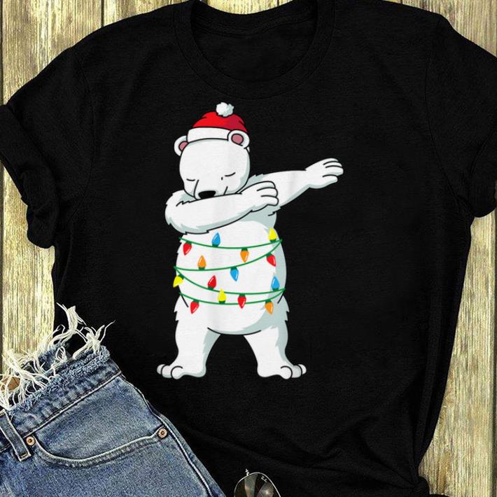 Official Dabbing Polar Bear Christmas Light Funny Christmas shirt 4 - Official Dabbing Polar Bear Christmas Light Funny Christmas shirt