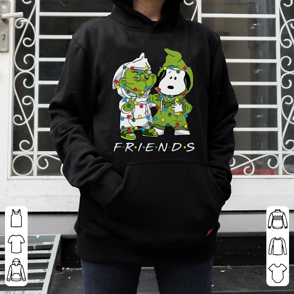 Official Friends Grinch and Snoopy light christmas shirt 4 - Official Friends Grinch and Snoopy light christmas shirt