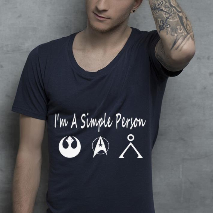 Official I m a simple person Rebel Alliance Star Trek Star Gate logo shirt 4 - Official I'm a simple person Rebel Alliance Star Trek Star Gate logo shirt