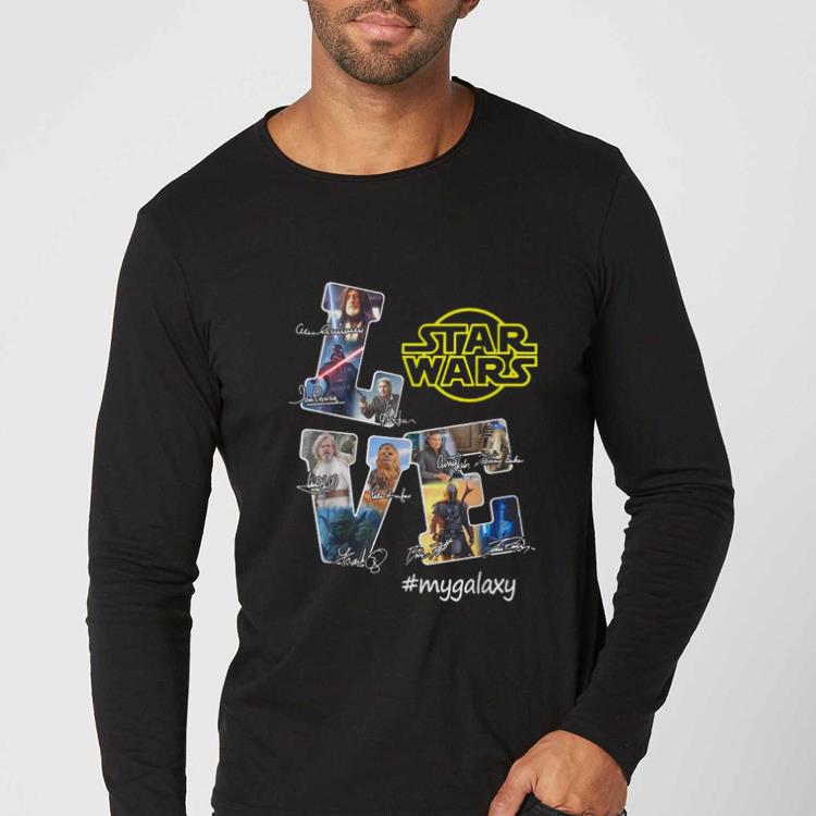 Official Love Star Wars my Galaxy signatures shirt 4 - Official Love Star Wars my Galaxy signatures shirt