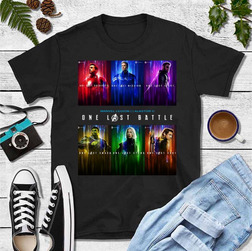 Official Marvel Avengers Endgame One Last Battle Characters shirt 4 - Official Marvel Avengers Endgame One Last Battle Characters shirt