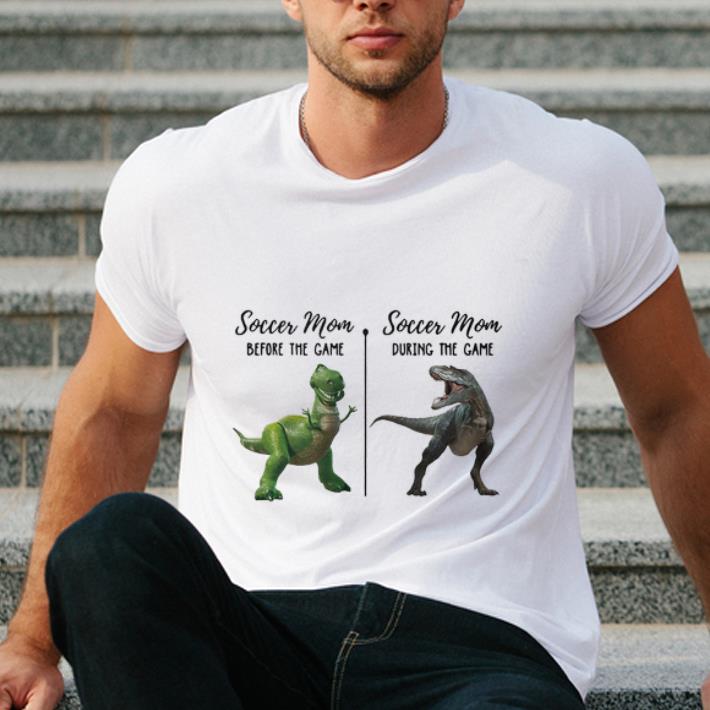 Official T rex soccer mom before the game soccer mom during the game shirt 4 - Official T-rex soccer mom before the game soccer mom during the game shirt