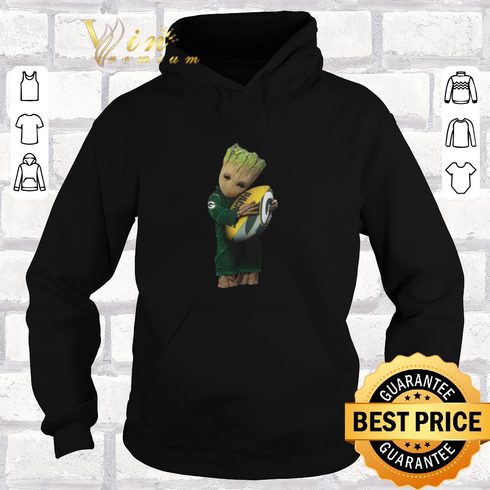 Original Green Bay Packers Baby Groot hug rugby ball shirt 4 - Original Green Bay Packers Baby Groot hug rugby ball shirt