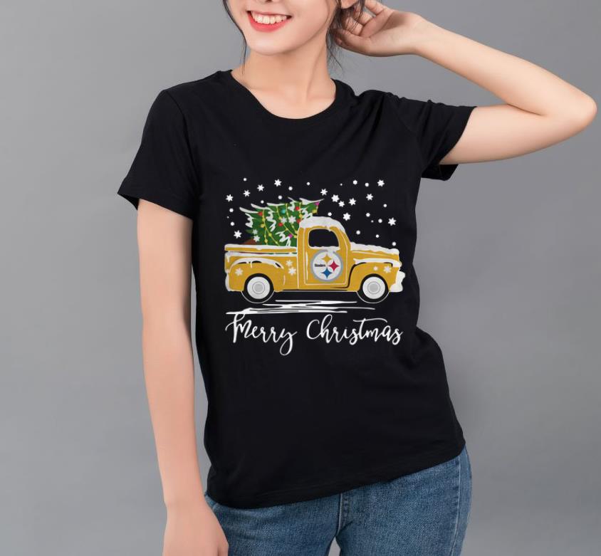 Original Pittsburgh Steelers Pickup Truck Merry Christmas shirt 4 - Original Pittsburgh Steelers Pickup Truck Merry Christmas shirt