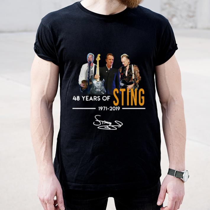 Original Sting 48 years of 1971 2019 signature shirt 4 - Original Sting 48 years of 1971 2019 signature shirt