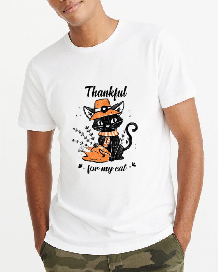 Original Thankful For My Cat Thanksgiving Day shirt 4 - Original Thankful For My Cat Thanksgiving Day shirt