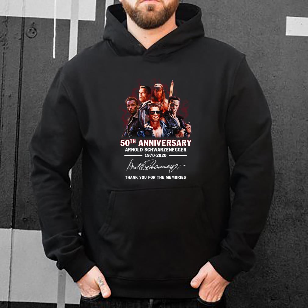 Premium Arnold Schwarzenegger 50th anniversary 1970 2020 thank you for the memories signature shirt 4 - Premium Arnold Schwarzenegger 50th anniversary 1970 2020 thank you for the memories signature shirt