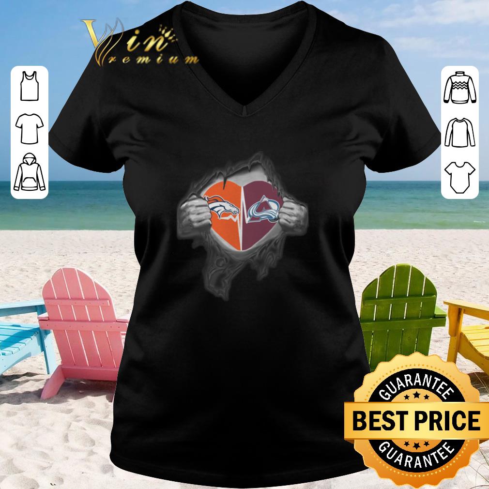 Premium Denver Broncos Colorado Avalanche inside my heart shirt sweater 2019 2 - Premium Denver Broncos Colorado Avalanche inside my heart shirt sweater 2019