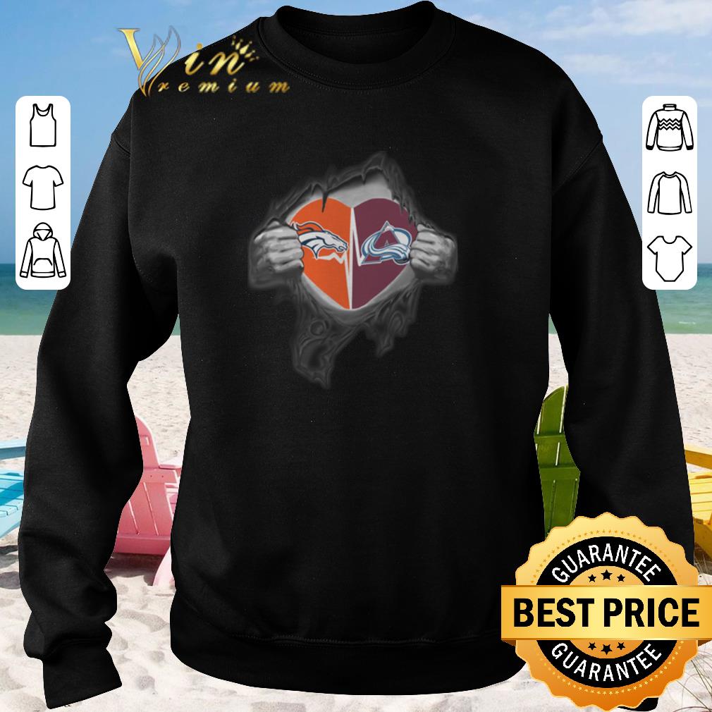 Premium Denver Broncos Colorado Avalanche inside my heart shirt sweater 2019 3 - Premium Denver Broncos Colorado Avalanche inside my heart shirt sweater 2019