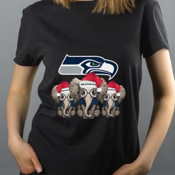 Premium Elephant Santa Seattle Seahawks shirt 4 - Premium Elephant Santa Seattle Seahawks shirt