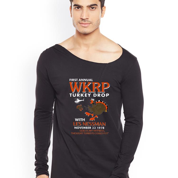 Premium First Annual Wkrp Turkey Drop With Les Nessman November 22 1978 shirt 4 - Premium First Annual Wkrp Turkey Drop With Les Nessman November 22 1978 shirt