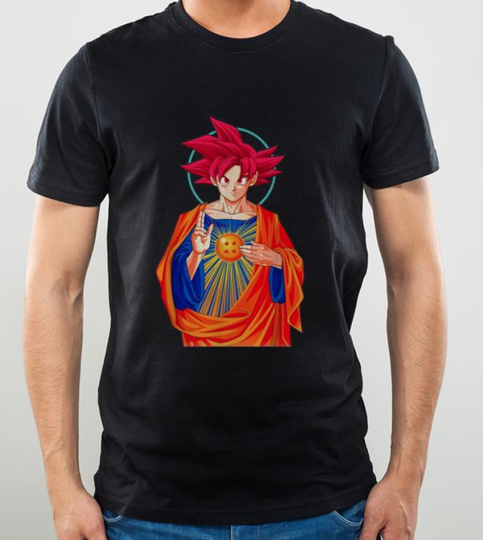 Premium Goku Super Saiyan God Jesus Christ shirt 4 - Premium Goku Super Saiyan God Jesus Christ shirt