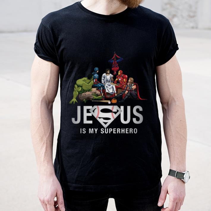 Premium Jesus Is My Superhero Avengers Baseball shirt 4 - Premium Jesus Is My Superhero Avengers Baseball shirt