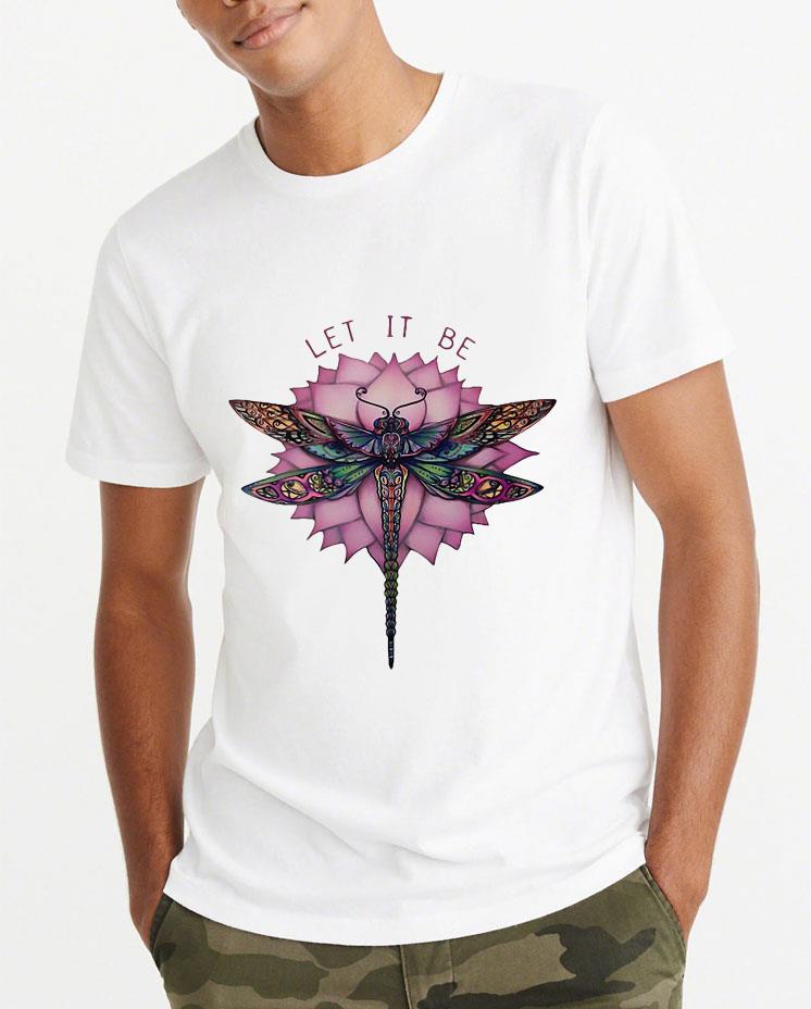 Premium Let It Be Dragonfly Lotus shirt 4 - Premium Let It Be Dragonfly Lotus shirt