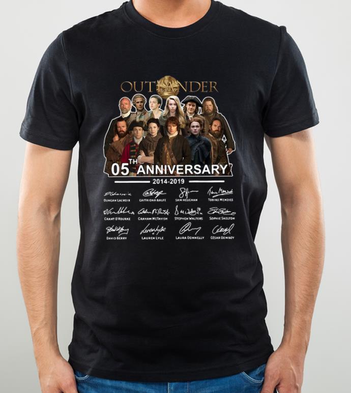 Premium Outlander 05th Anniversary 2014 2019 Signatures shirt 4 - Premium Outlander 05th Anniversary 2014-2019 Signatures shirt