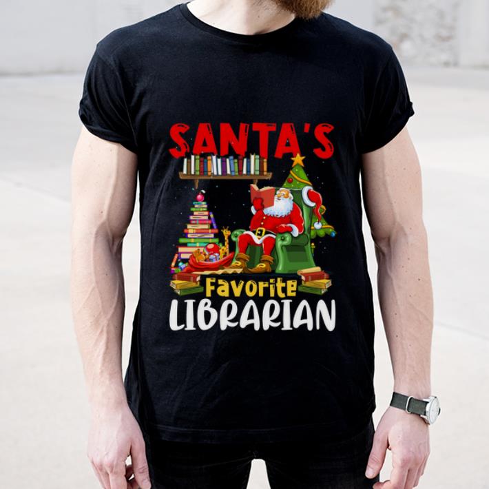 Premium Santa s Favorite Librarian Christmas Book Lovers shirt 4 - Premium Santa's Favorite Librarian Christmas Book Lovers shirt