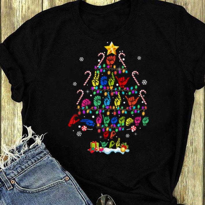Premium Sign Language Christmas Tree shirt 4 - Premium Sign Language Christmas Tree shirt
