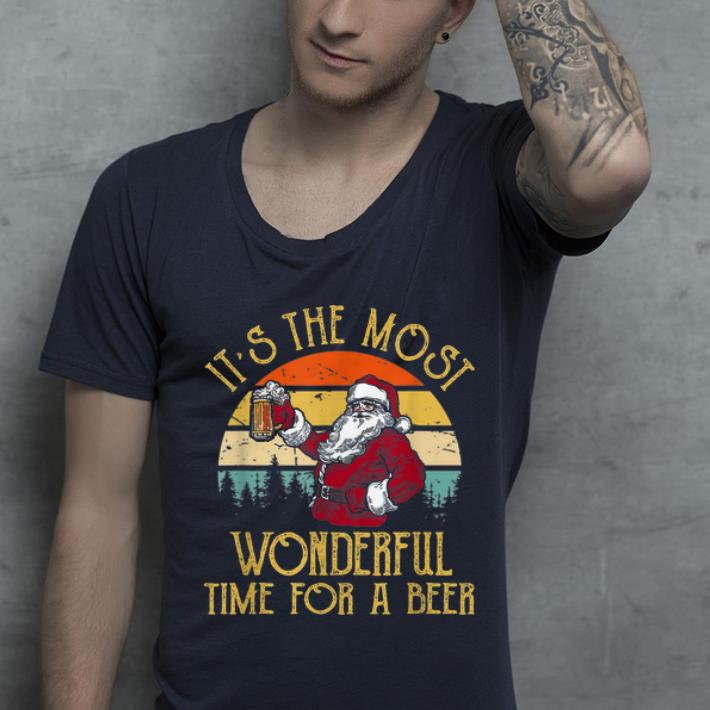 Premium Vintage Santa Claus It s The Most Wonderful Time For A Beer shirt 4 - Premium Vintage Santa Claus It's The Most Wonderful Time For A Beer shirt