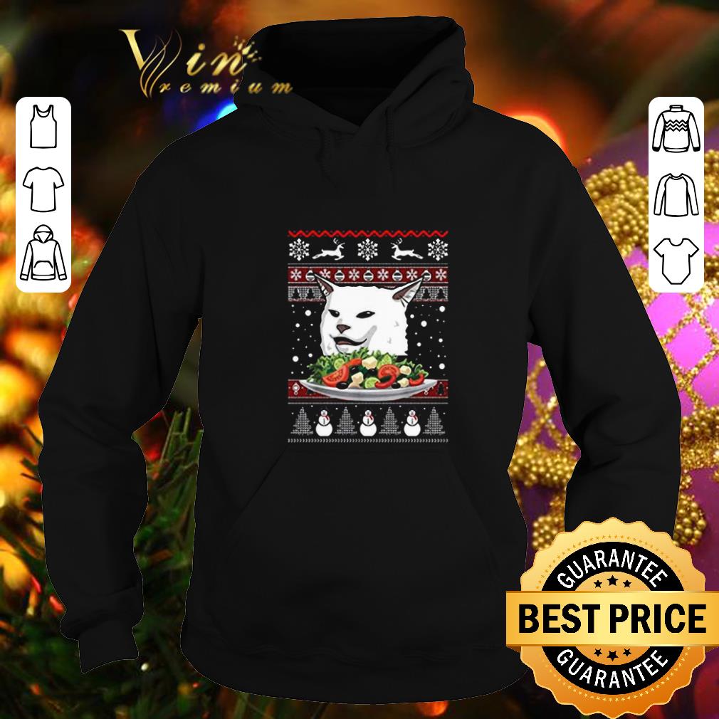 Pretty Angry Women Yelling at Confused Cat at Dinner Table Meme Ugly Christmas shirt 4 - Pretty Angry Women Yelling at Confused Cat at Dinner Table Meme Ugly Christmas shirt