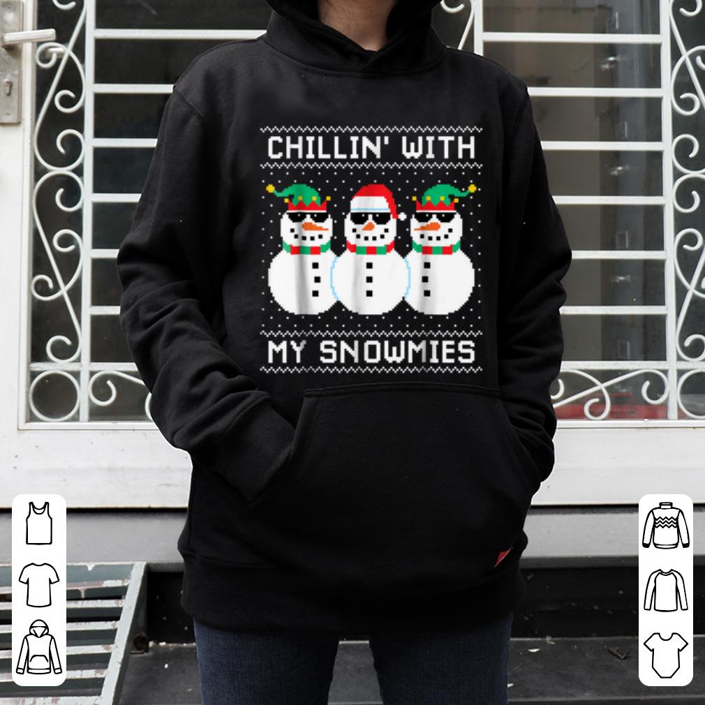 Pretty Chillin With My Snowmies Christmas Funny Pixel shirt 4 - Pretty Chillin' With My Snowmies Christmas Funny Pixel shirt
