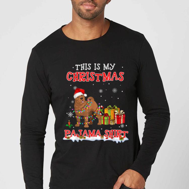 Pretty Cute Shar Pei On Snow This Is My Christmas Pajama shirt 4 - Pretty Cute Shar Pei On Snow & This Is My Christmas Pajama shirt