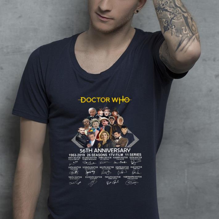 Pretty Doctor Who 56th Anniversary 1963 2019 signatures shirt 4 - Pretty Doctor Who 56th Anniversary 1963 2019 signatures shirt