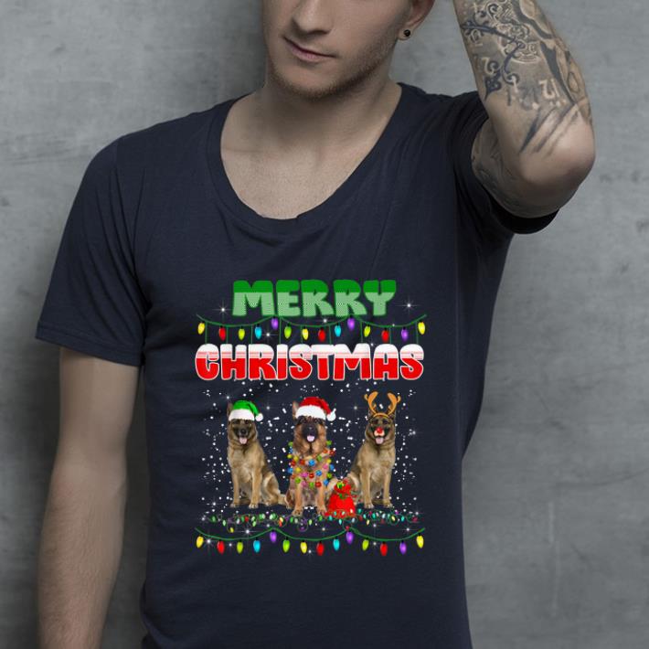 Pretty German Shepherd Christmas Light Merry Christmas shirt 4 - Pretty German Shepherd Christmas Light Merry Christmas shirt