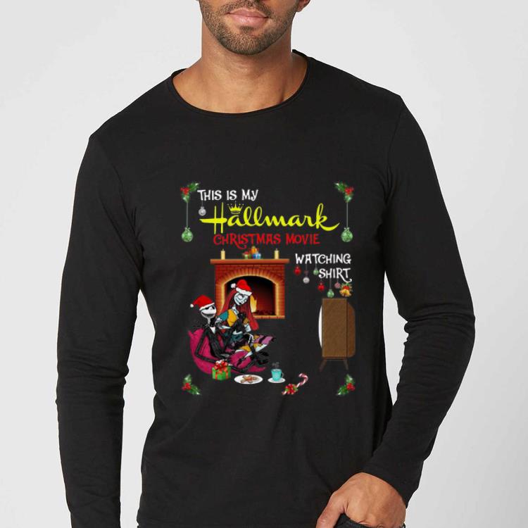 Pretty Jack Skellington And Sally Christmas Watching Hallmark Movie shirt 4 - Pretty Jack Skellington And Sally Christmas Watching Hallmark Movie shirt