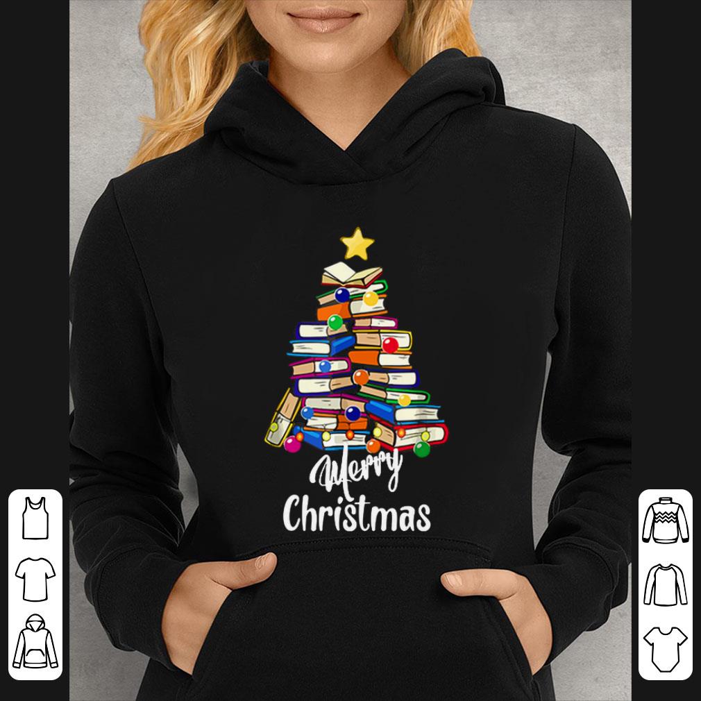 Pretty Reading Books Tree Librarian Merry Christmas Book Lovers shirt 4 - Pretty Reading Books Tree Librarian Merry Christmas Book Lovers shirt