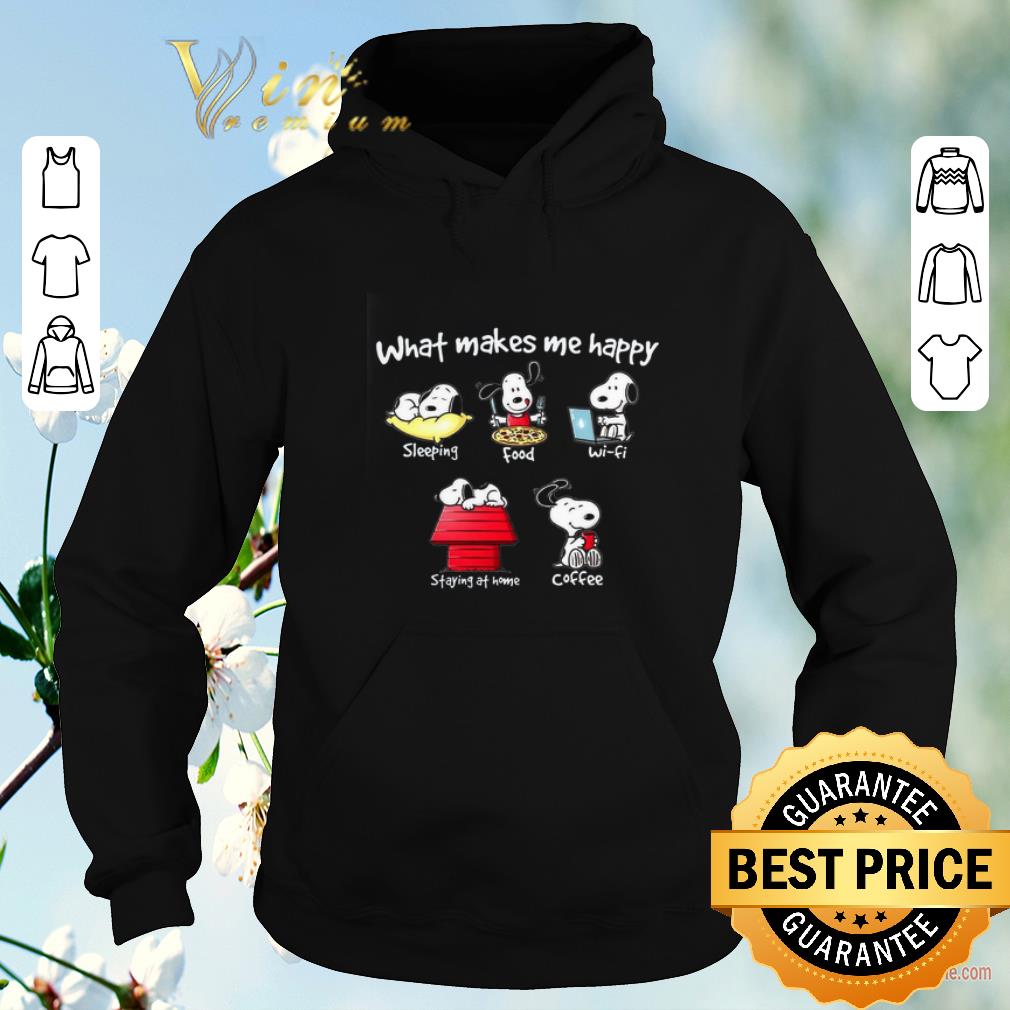 Pretty Snoopy what makes me happy sleeping food wifi staying at home shirt sweater 4 - Pretty Snoopy what makes me happy sleeping food wifi staying at home shirt sweater