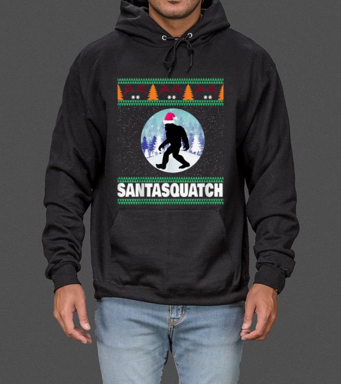 Santasquatch Bigfoot Ugly Christmas Sweater Santa Hat Funny sweater 4 - Santasquatch Bigfoot Ugly Christmas Sweater Santa Hat Funny sweater