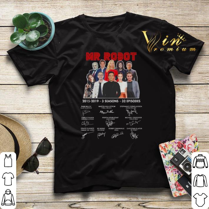 Signatures Mr Robot 2015 2019 3 seasons 32 episodes shirt 4 - Signatures Mr. Robot 2015-2019 3 seasons 32 episodes shirt