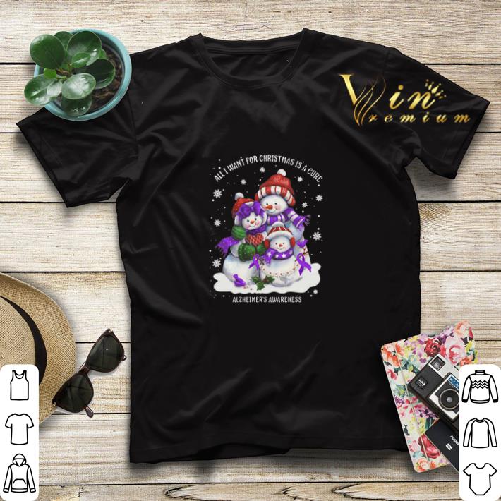Snowman all I want for Christmas is a cure Alzheimer s Awareness shirt sweater 4 - Snowman all I want for Christmas is a cure Alzheimer's Awareness shirt sweater