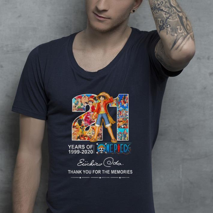 Top 21 Years Of One Piece 1999 2020 Thank You For The Memories Signature shirt 4 - Top 21 Years Of One Piece 1999-2020 Thank You For The Memories Signature shirt