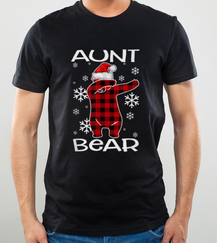 Top Aunt Bear Pajama Dabbing Hat Santa Christmas Family Ugly shirt 4 - Top Aunt Bear Pajama Dabbing Hat Santa Christmas Family Ugly shirt