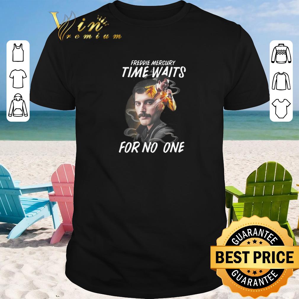 Top Freddie Mercury time waits for no one shirt sweater 2019 1 - Top Freddie Mercury time waits for no one shirt sweater 2019