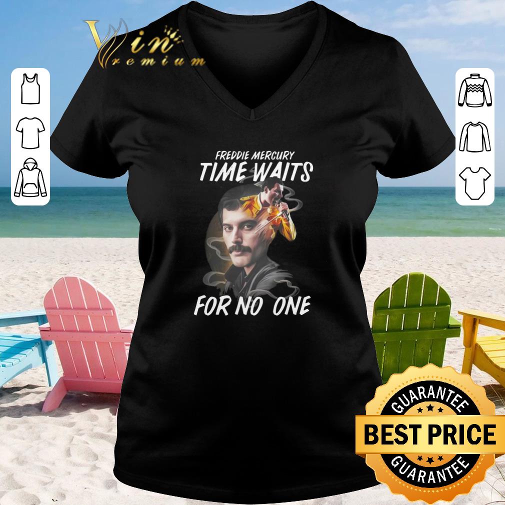 Top Freddie Mercury time waits for no one shirt sweater 2019 2 - Top Freddie Mercury time waits for no one shirt sweater 2019