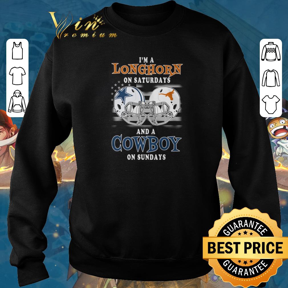 Top I m a Texas Longhorns on saturdays and a Dallas Cowboys on sundays shirt sweater 2019 4 - Top I'm a Texas Longhorns on saturdays and a Dallas Cowboys on sundays shirt sweater 2019