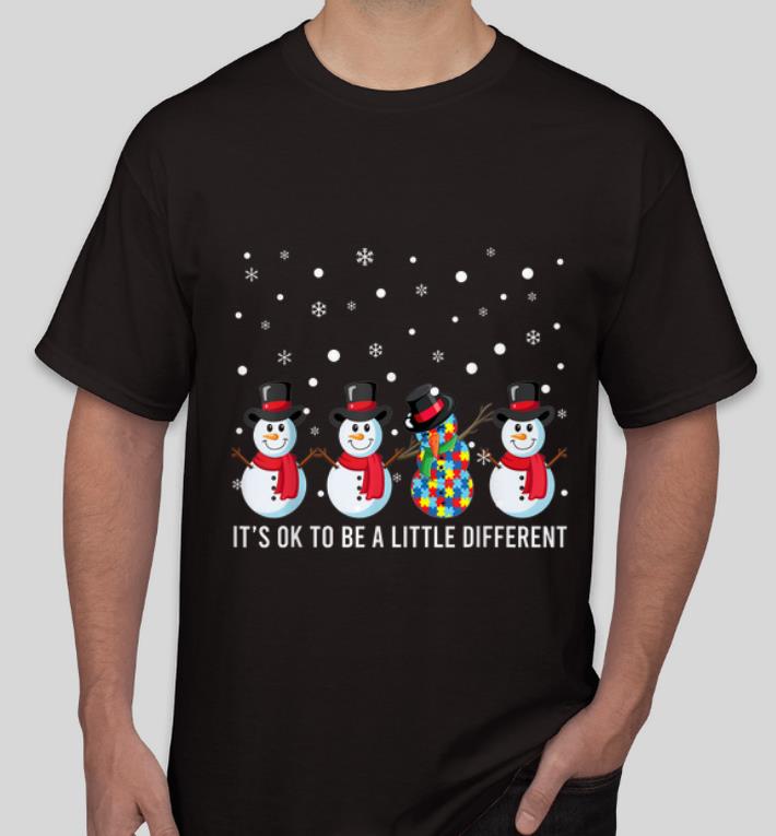 Top It s Ok To Be A Little Different Snow Man Autism Awareness shirt 4 - Top It's Ok To Be A Little Different Snow Man Autism Awareness shirt