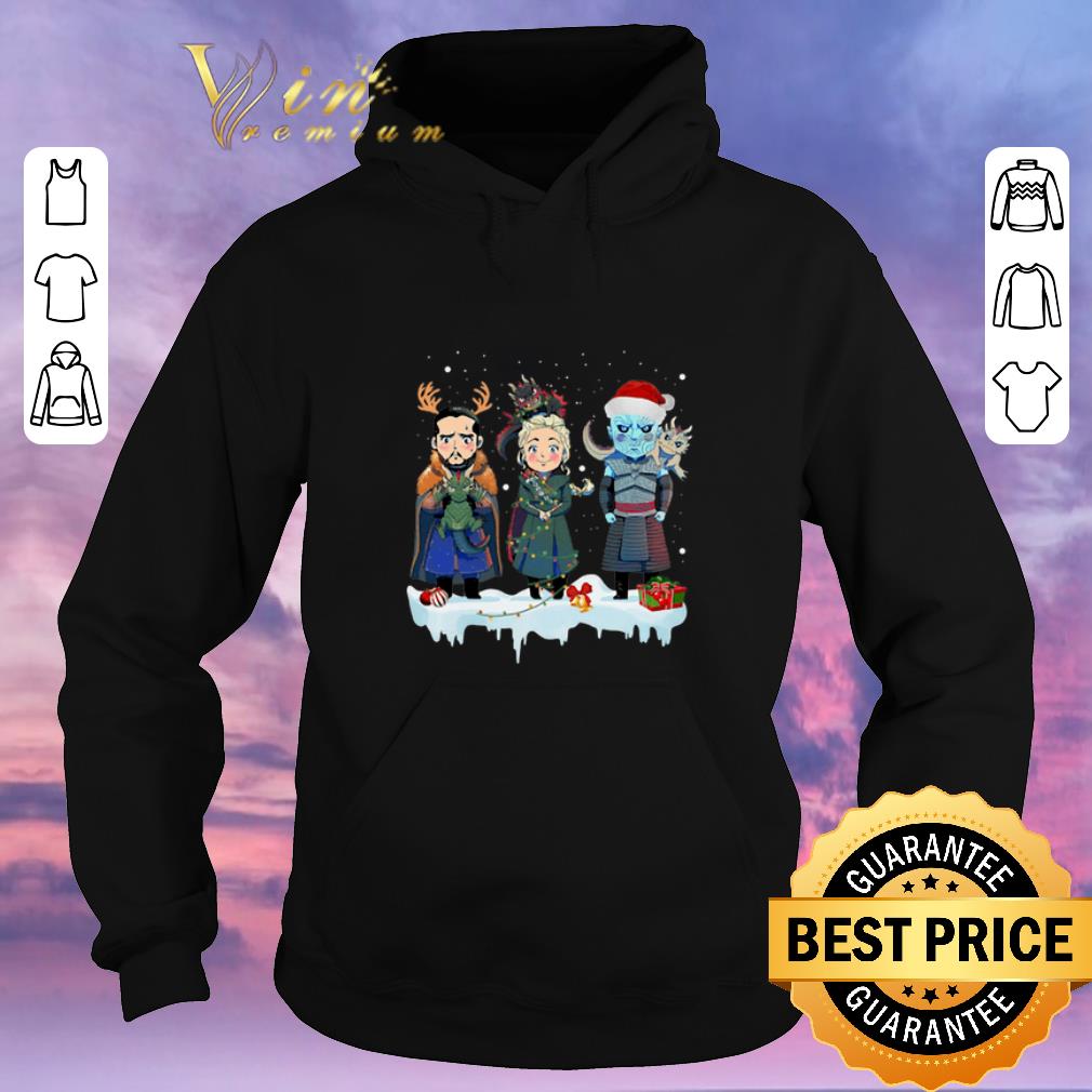 Top Jon Snow Daenerys Targaryen Night King chibi Christmas shirt sweater 4 - Top Jon Snow Daenerys Targaryen Night King chibi Christmas shirt sweater